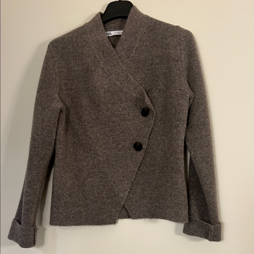 Zara Brown Wool Blend Jacket